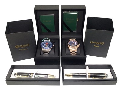 Lot 245 - Two Gamages wristwatches including Astronomer and Allure, together with two Gamages pens, all boxed as new