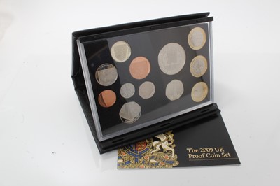 Lot 541 - G.B. - Royal Mint Twelve coin proof set to include Kew Gardens 50p 2009 (N.B. In case of issue with Certificate of Authenticity) (1 coin set)