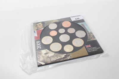 Lot 542 - G.B. - Royal Mint brilliant UNC Eleven coin flatpack set to include Kew Gardens 50p 2009 in sealed pack (1 coin set)