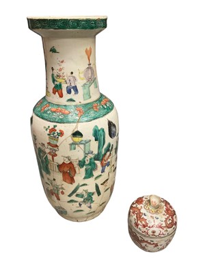 Lot 70 - Chinese rouleau vase