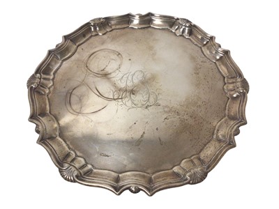 Lot 393 - George II silver salver