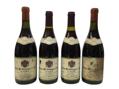 Lot 284 - Four bottles, Nuits St Georges 1er Cru Les Bousselots 1990 (2) and 1993 (2), Henry Hudelot