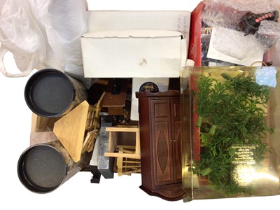 Lot 1762 - Large contemporary Georgian style dolls house with a quantity of furniture in 4 large boxes