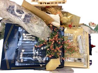 Lot 1762 - Large contemporary Georgian style dolls house with a quantity of furniture in 4 large boxes