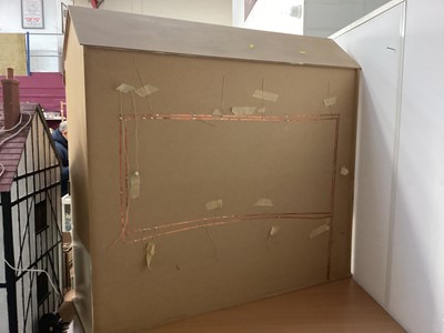 Lot 1762 - Large contemporary Georgian style dolls house with a quantity of furniture in 4 large boxes