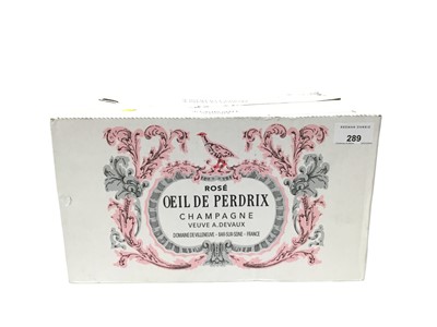 Lot 289 - Six bottles, Oeil De Perdrix rosé Champagne, in sealed card box