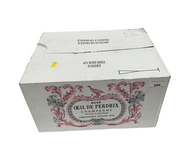 Lot 289 - Six bottles, Oeil De Perdrix rosé Champagne, in sealed card box