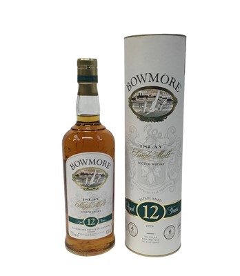 Lot 271 - One bottle, Bowmore Islay Single Malt Whisky, 12 years old, 40%, 700ml., in original card tube