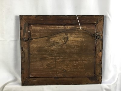 Lot 49 - English School, oil on panel - Spaniel, 19cm x 23.5cm, framed