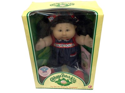 Lot 1752 - Cabage Patch Doll Cora Aubrey boxed with certificate, one other unboxes and other dolls