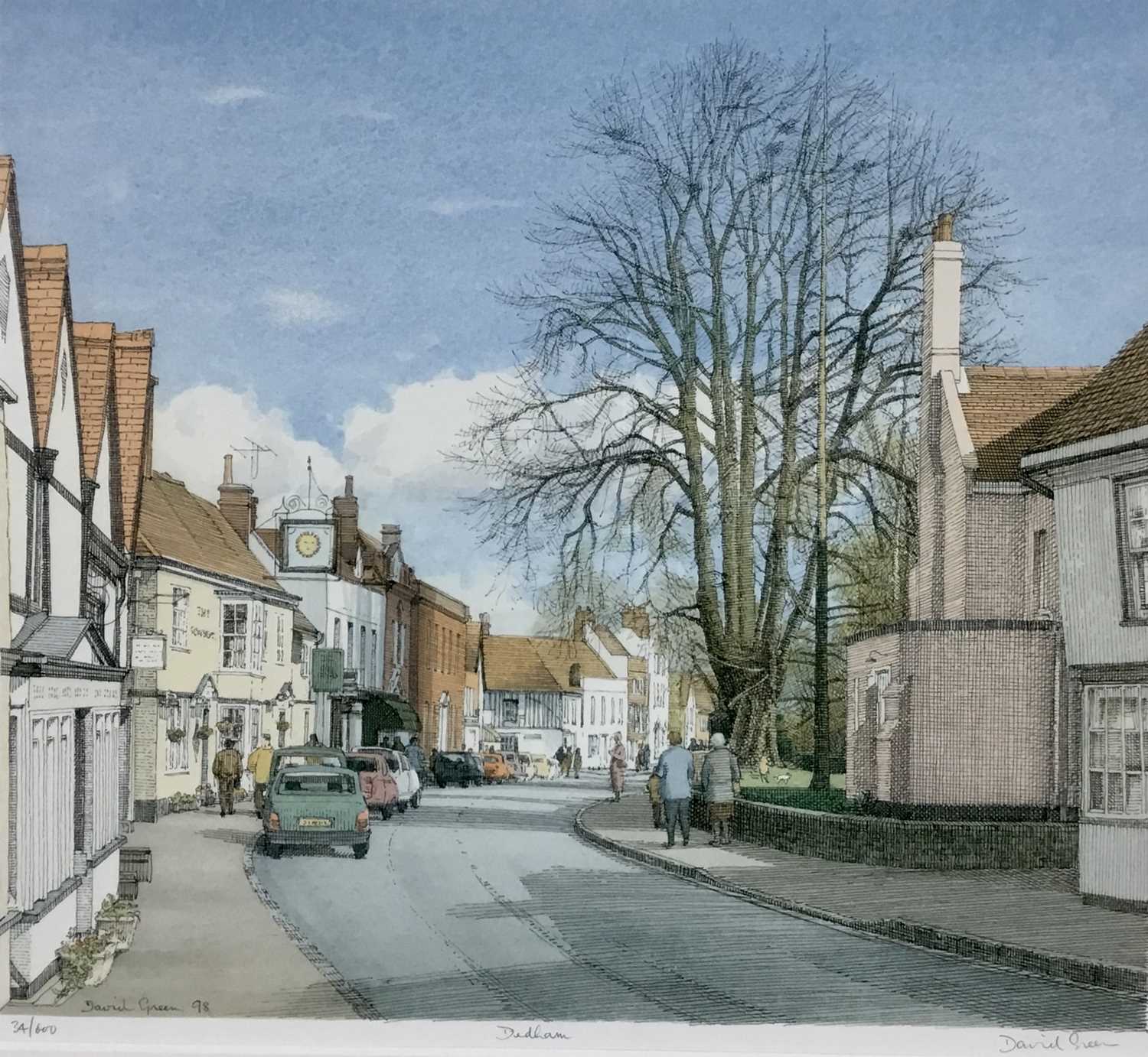 Lot 360 David Green print Dedham High Street,
