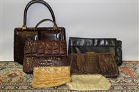 Lot 3091 - Vintage handbags - including crocodile,...