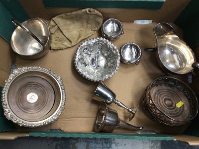 Lot 145 - Box of silver plate