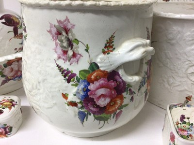 Lot 46 - Early 19th century Welsh porcelain jug and basin and other related pieces, Coalport or Swansea