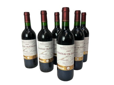 Lot 319 - Six bottles, Chateau de Lardiley 2000 Premieres Cote De Bordeaux