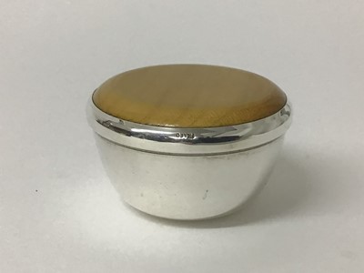 Lot 121 - A contemporary silver-mounted desk paperweight, 6.5cm diameter