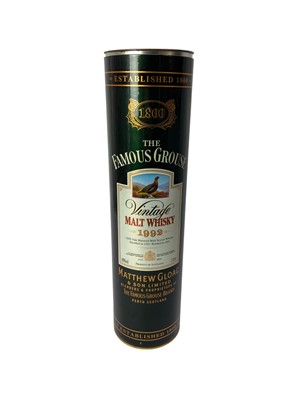 Lot 377 - One bottle, The Famous Grouse Vintage Malt Whisky 1992, bottled 2003, 40%, 1 litre, in orignal card tube