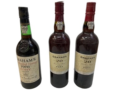 Lot 306 - Three bottles, Graham's Port LBV 1978 and 20 year old Tawny