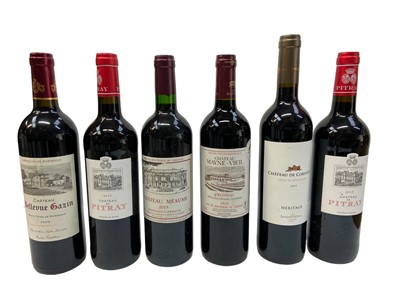 Lot 353 - Eleven bottles, mixed reds to include, Chateau De Corneilla 2018 (4), Chateau de Pitray 2017 (2), Chateau Tour de Gilet 2008, Chateau Mayne-Vieil Fronsac 2016 (2) and others