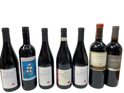 Lot 354 - Fifteen bottles, French, Italian and other reds to include Cabaletta Rosso Trevenezie 2016 (5), Harri Gorri Brana, Wine Society reds and others