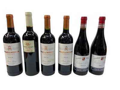 Lot 355 - Six bottles, Rioja's to include Marques de Murrieta Reserva 2005 (3), Vina Real Reserva 2015 (2) and Baron De Ley Reserva 2008