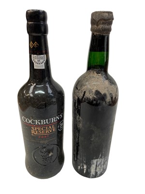 Lot 356 - Two bottles, Peatling & Cawdron Vintage Port 1963 (lacking label) and Cockburn's Special Reserve Port