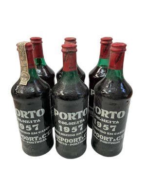 Lot 397 - Six bottles, Porto Colheita 1957, Niepoort & Co.