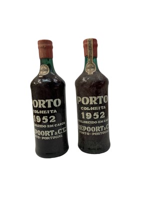 Lot 398 - Two bottles, Porto Colheita 1952, Niepoort & Co.