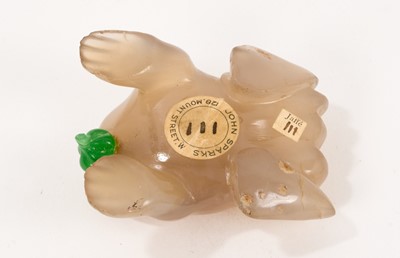 Lot 891 - Rare 18th/19th century Chinese jade or hardstone carving of a toad