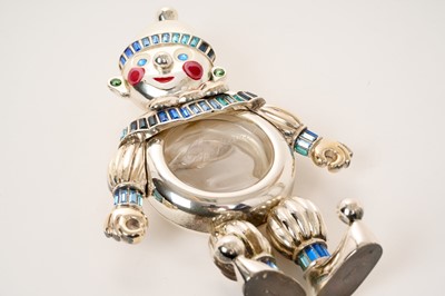 Lot 299 - Chopard silver novelty perfume/scent bottle in the form of a clown