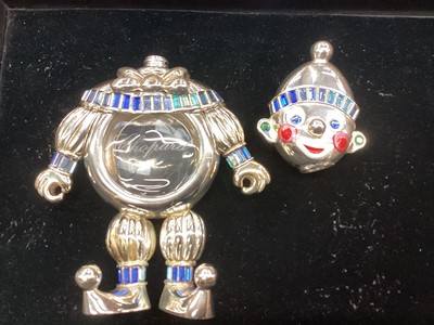 Lot 299 - Chopard silver novelty perfume/scent bottle in the form of a clown