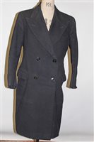 Lot 3119 - Gentlemen's 1930s navy blue overcoat and cap,...