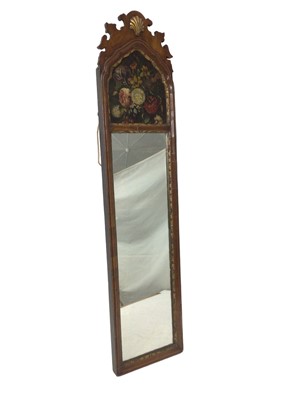 Lot 1268 - Pair of Queen Anne revival walnut pier mirrors