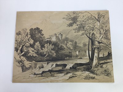 Lot 39 - Group of four 19th century watercolours