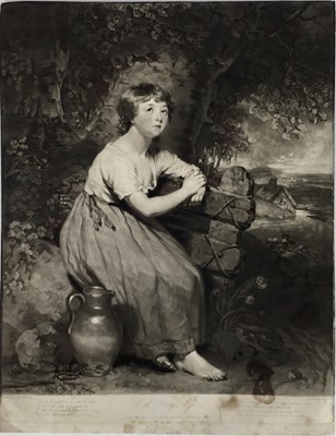 Lot 132 - William Ward (1766-1826) after Martin Shee, mezzotint- A Cottage Girl, 1802, 62cm x 48cm together with various 18th & 19th Century prints, to include Hogarth (12)