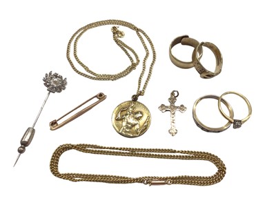 Lot 1003 - Group of gold jewellery