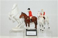 Lot 2127 - Group of six Beswick horses - to include white...