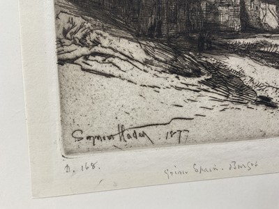 Lot 35 - Francis Seymour Haden (1818-1910) drypoint etching - Spain, another print by William Rothenstein