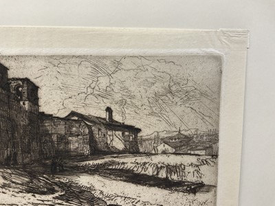 Lot 35 - Francis Seymour Haden (1818-1910) drypoint etching - Spain, another print by William Rothenstein