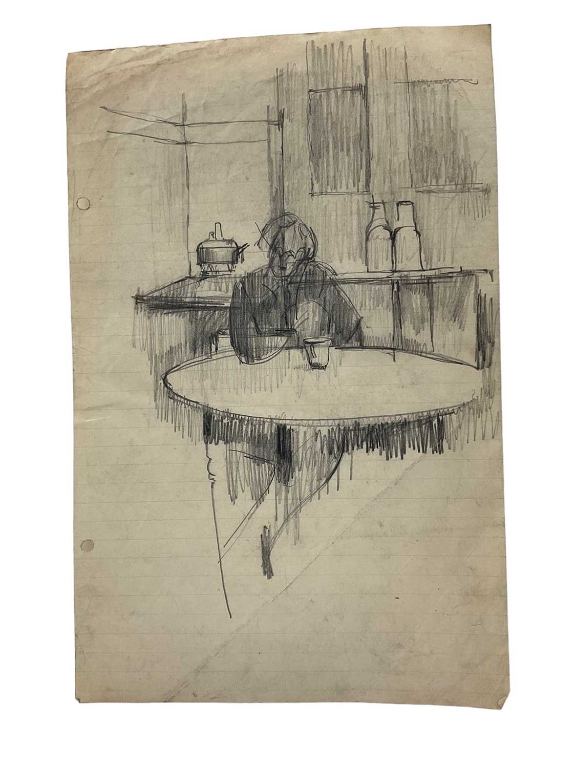 Lot 38 - Manner of Wyndham Lewis (1882-1957) pencil, seated figure, 32 x 21cm