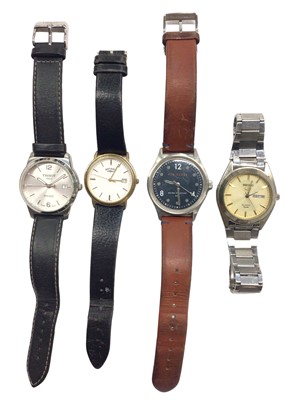 Lot 1002 - Gentleman's Tissot PR100 wristwatch, together with a Seiko, Rotary and Ted Baker wristwatch (4)