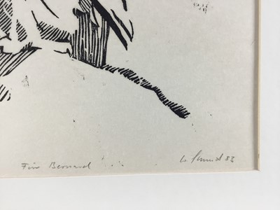 Lot 792 - Limited edition print of Horned Owls, a Cyril Laubscher Barn Owl and a framed watercolour of a Tiger’s Head