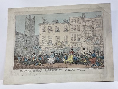 Lot 72 - Collection of five 19th century hand coloured satirical prints by Richard Dighton and others