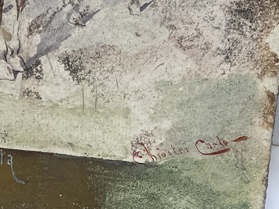 Lot 75 - English School, late 19th century watercolour - Egyptian Patriots Defending Alexandria During The Bombardment By The British Mediterranean Fleet In 1882, illustration published in Famous Men And Gr...