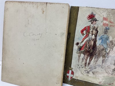 Lot 75 - English School, late 19th century watercolour - Egyptian Patriots Defending Alexandria During The Bombardment By The British Mediterranean Fleet In 1882, illustration published in Famous Men And Gr...