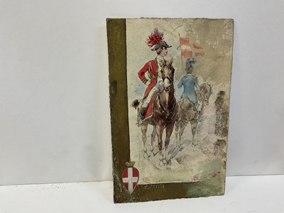 Lot 75 - English School, late 19th century watercolour - Egyptian Patriots Defending Alexandria During The Bombardment By The British Mediterranean Fleet In 1882, illustration published in Famous Men And Gr...