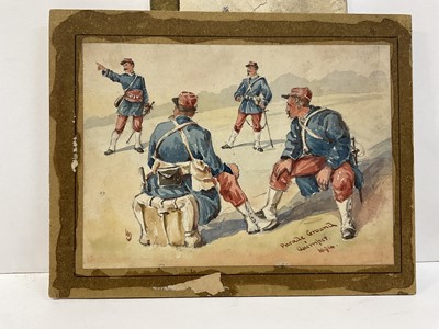 Lot 75 - English School, late 19th century watercolour - Egyptian Patriots Defending Alexandria During The Bombardment By The British Mediterranean Fleet In 1882, illustration published in Famous Men And Gr...