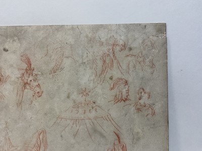 Lot 83 - Manner of David Roberts (1796-1864) red chalk, Eastern sketches, signed D Roberts, 18 x 22cm