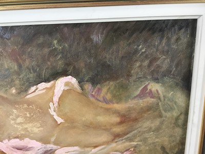 Lot 60 - Julian Ritter (1909-2000) American - Model Study number 1, signed and inscribed, 30cm x 60cm, in gilt frame