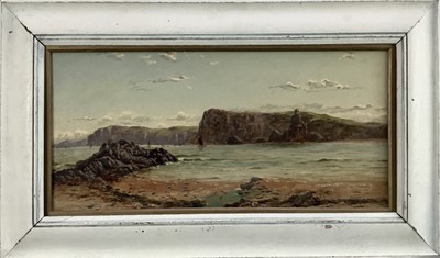 Lot 63 - W. Mathieson, 19th century oil on canvas, Gateshead, signed below mount, relined, 23cm x 48.5cm, inscribed to reverse, framed